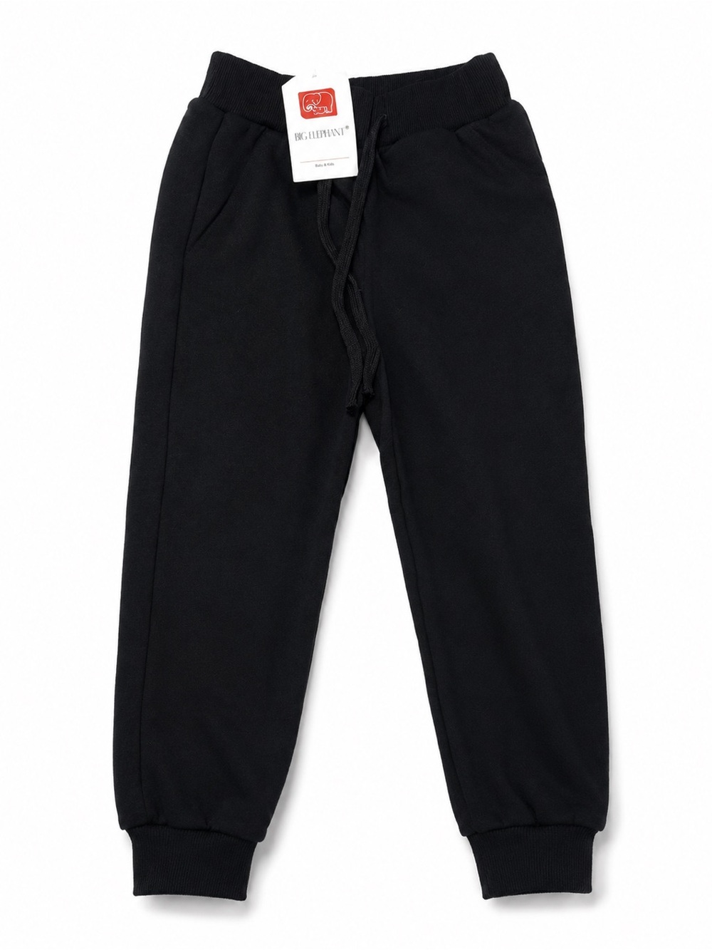 Big Elephant Kids' Black Sweat Joggers 100% cotton